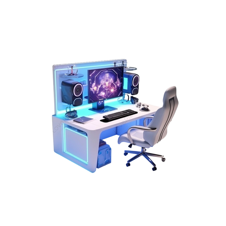 تجهيز غرف جيمنج (سيت أب) متكامل - كراسي وطاولات واكسسوارات ألعاب