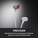 Phiaton MS 300 BA White Balanced Armature Headphones with Mic – Sound-Isolating Earphones with Rich Audio Quality, Dual-Driver, Headphone Mic, and Inline Remote 