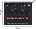 V8-Live Sound Card, USB External V8 Karaoke Recording Mobile Audio Mixer, Audio Live Broadcast KTV Sound Card for Live Broadcast, K Songs, Recording, Voice Chatting