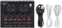 V8-Live Sound Card, USB External V8 Karaoke Recording Mobile Audio Mixer, Audio Live Broadcast KTV Sound Card for Live Broadcast, K Songs, Recording, Voice Chatting