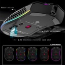 K-Snake BM600 1600 DPI 7-keys Hollow Lightweight Wireless Charging RGB Colorful Gaming Mouse(Wireless BM600 Black)