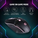 HP M270 Backlit USB Wired Gaming Mouse with 6 Buttons, 4-Speed Customizable 2400 DPI, Ergonomic Design, Breathing LED Lighting, Metal Scroll Wheel, Black