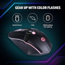 HP M270 Backlit USB Wired Gaming Mouse with 6 Buttons, 4-Speed Customizable 2400 DPI, Ergonomic Design, Breathing LED Lighting, Metal Scroll Wheel, Black