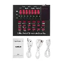 Live Sound Card USB Audio Interface with Multiple Sound Effects BT Connection for Singing Live