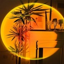 Sunset Lamp Projector, 180 Degree Rotation Sunset Projection Light Led Night Light Floor Lamp with USB Port