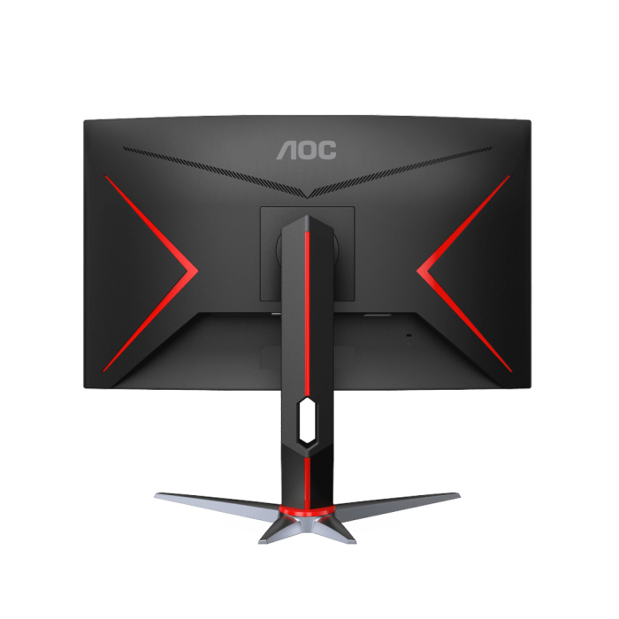 AOC C27G3 27” Curved Farmless VA Gaming Monitor G3, FHD 1080P, 1ms Response Time, 165hz, Adaptive Sync, HDR Mode, 2xHDMI + DisplayPort, Height Adjustable, Black/Red | MONAOC82703