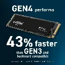 Crucial P3 Plus 2TB 1TB 500GB PCIe Gen4 3D NAND NVMe M.2 SSD, up to 5000MB/s