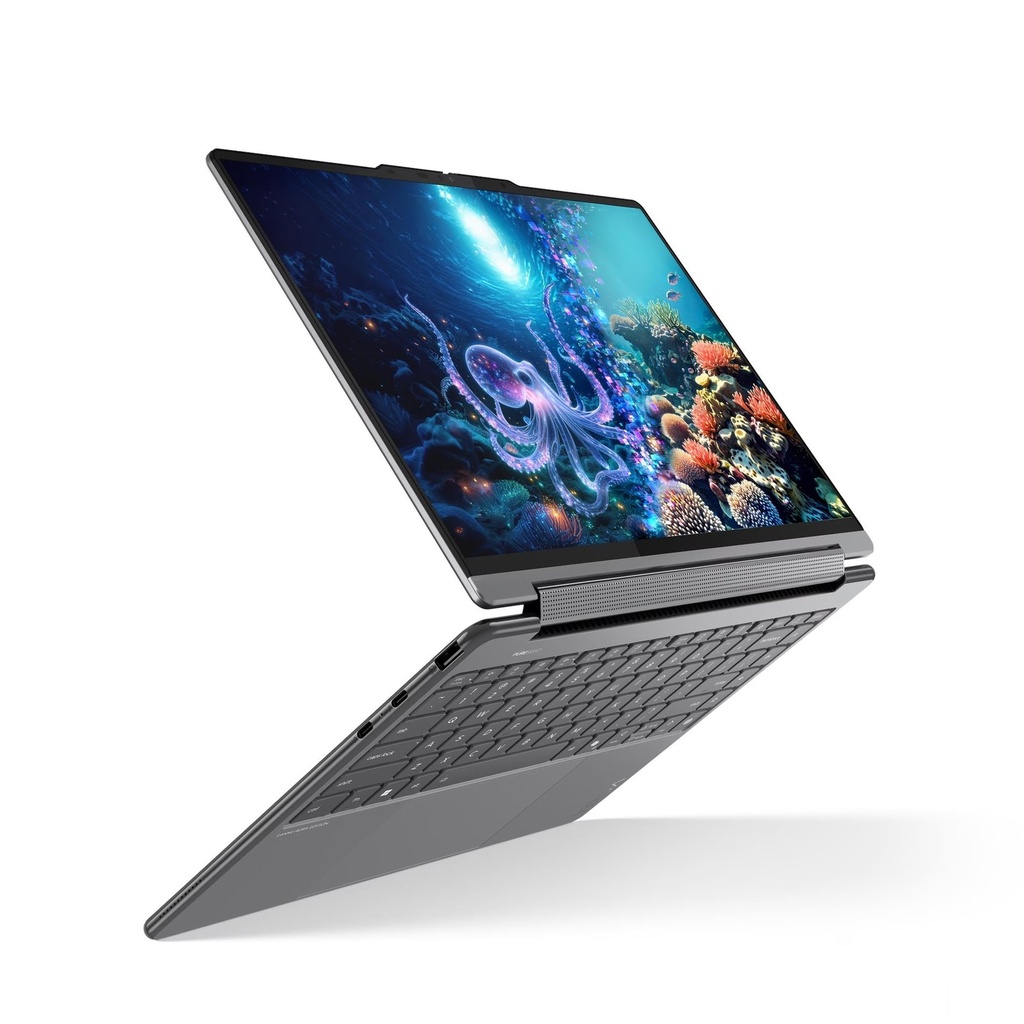 Lenove Yoga 9 2-in-1 Aura Edition Laptop, Intel® Core™ Ultra 7 258V Processor, 32GB, 1TB SSD NVMe, Integrated Intel® Arc™ Graphics, 14.0" 4K (3840 × 2400) OLED Touch Display, Backlit English/Arabic Keyboard, Windows 11 Home, Luna Grey | 83LC0013AX