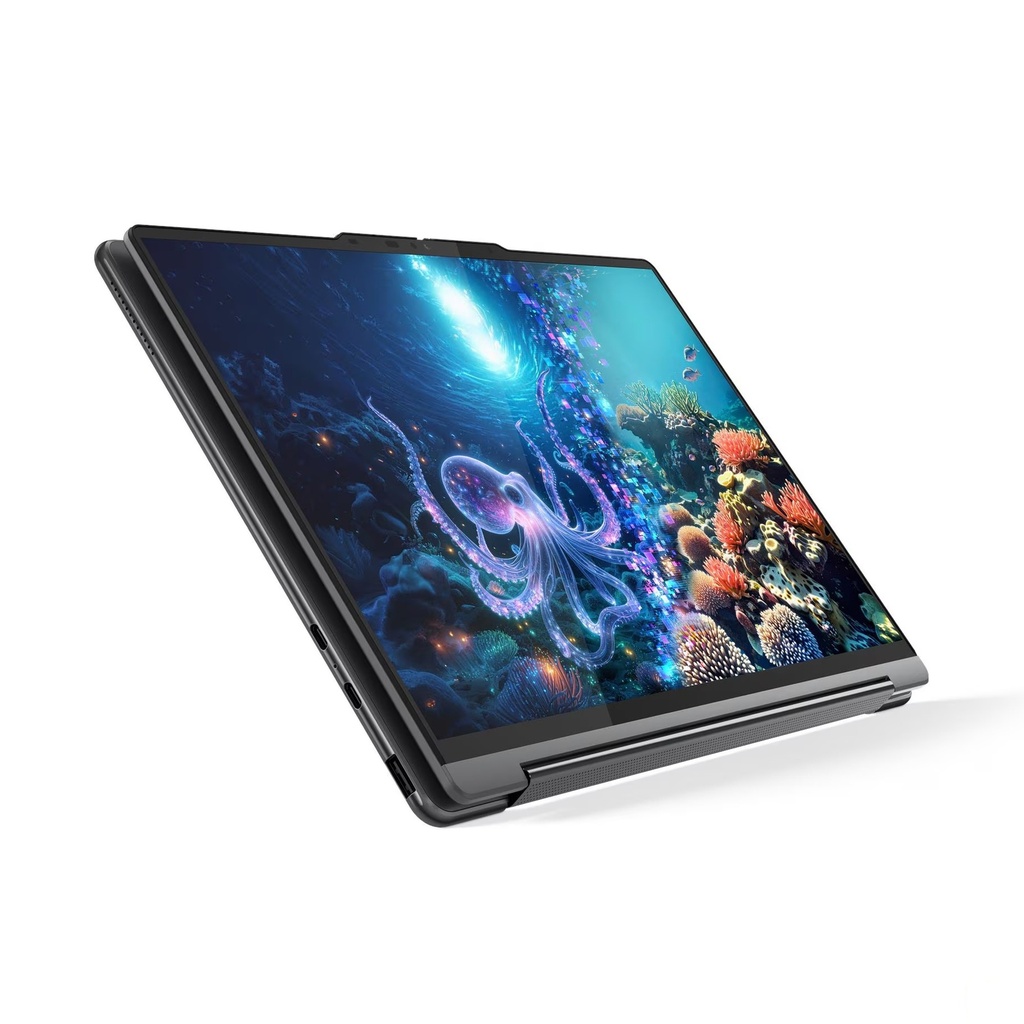 Lenove Yoga 9 2-in-1 Aura Edition Laptop, Intel® Core™ Ultra 7 258V Processor, 32GB, 1TB SSD NVMe, Integrated Intel® Arc™ Graphics, 14.0" 4K (3840 × 2400) OLED Touch Display, Backlit English/Arabic Keyboard, Windows 11 Home, Luna Grey | 83LC0013AX