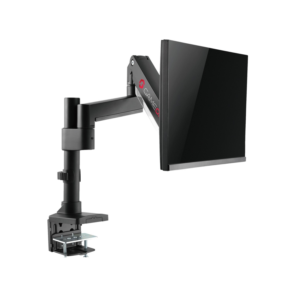 GameOn Elite Pole-Mounted Aluminum Heavy-Duty Gas Spring Single Monitor Arm (17" - 49")