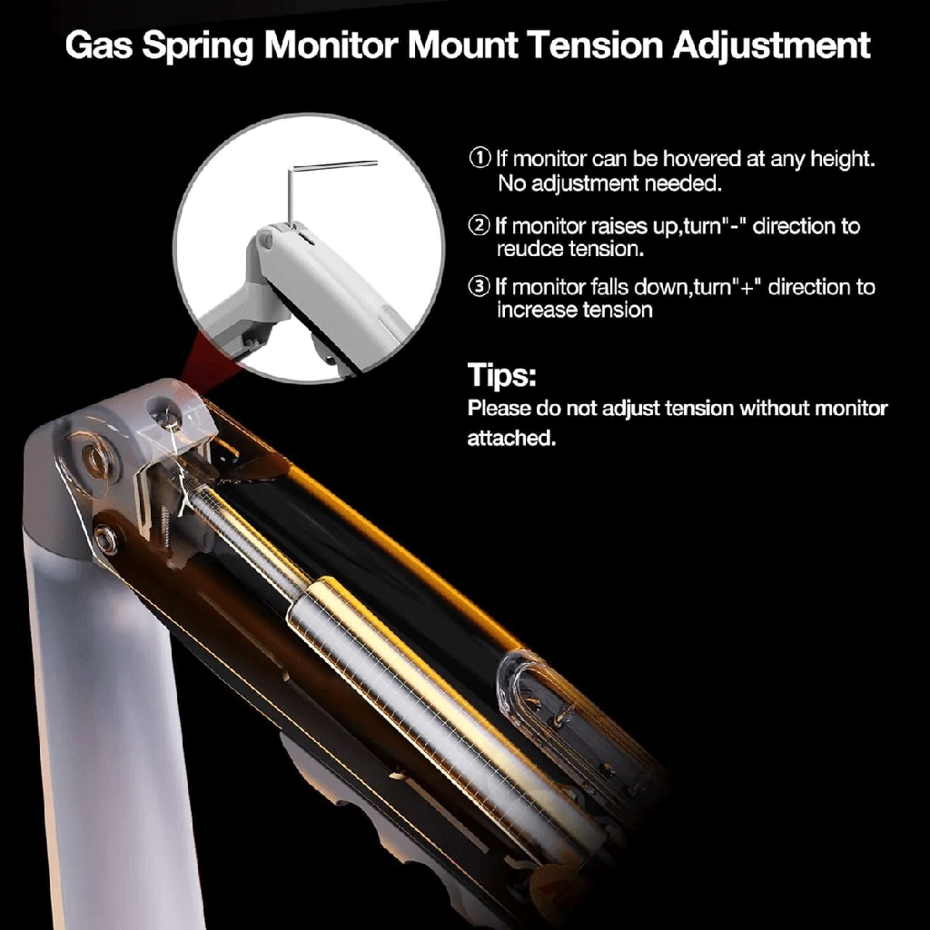 NB Nortbayou D5 Single Monitor 17″ – 32″ Arm Desk Mount Table Stand Full Motion Flat, 2-9 KG (White)