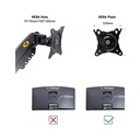 North Bayou F160 Dual Screens Arm (17"-27") Gas-Strut Flexi Mount Desktop Built With Interactive Ergonomical Concepts