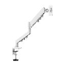 GameOn GO-5501 Gas Mechanical Spring Single Monitor Arm For Gaming And Office Use - White