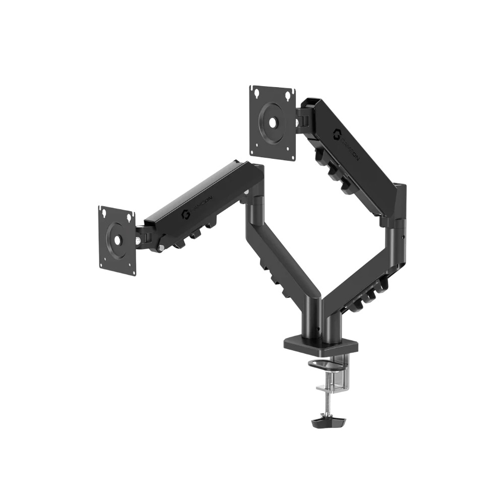 GAMEON GO-5550 Gas Mechanical Spring Dual Monitor Arm For Gaming And Office Use (17" - 32") Flat & Curve Monitor Arm Upto 9 Kg-Black