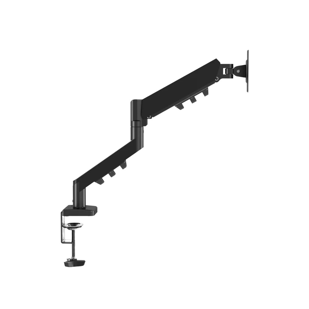 GAMEON Gas Mechanical Spring Single Monitor Arm For Gaming And Office Use (17" - 32") Flat & Curve Monitor Arm Upto 9 Kg-Black