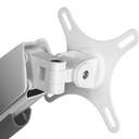 Silver Stone Dual Monitor Arm With Mechanical Spring And Plastic Armor (24'' to 32'') - White