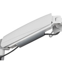 Silver Stone Dual Monitor Arm With Mechanical Spring And Plastic Armor (24'' to 32'') - White