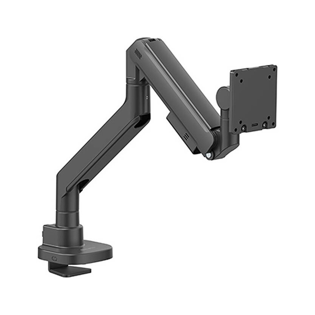 Silver Stone Single Monitor Arm With Heavy Duty Gas Spring Design And Versatile Adjustability (24'' to 57'')