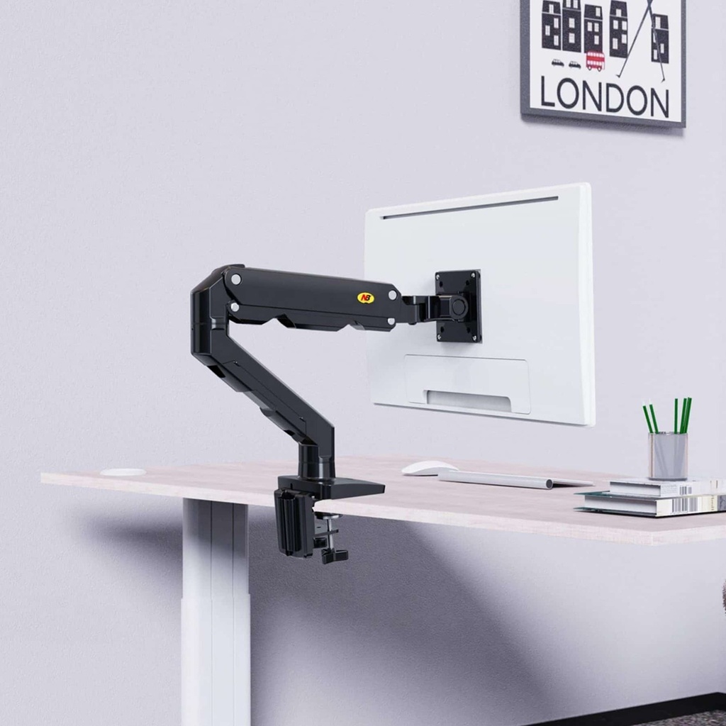 North Bayou Heavy Duty Monitor Mount 27" To 45" Single Arm with 16KG Max Payload