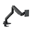 Silver Stone Single Monitor Arm With Heavy Duty Gas Spring Design And Versatile Adjustability (17'' to 49'') - Black
