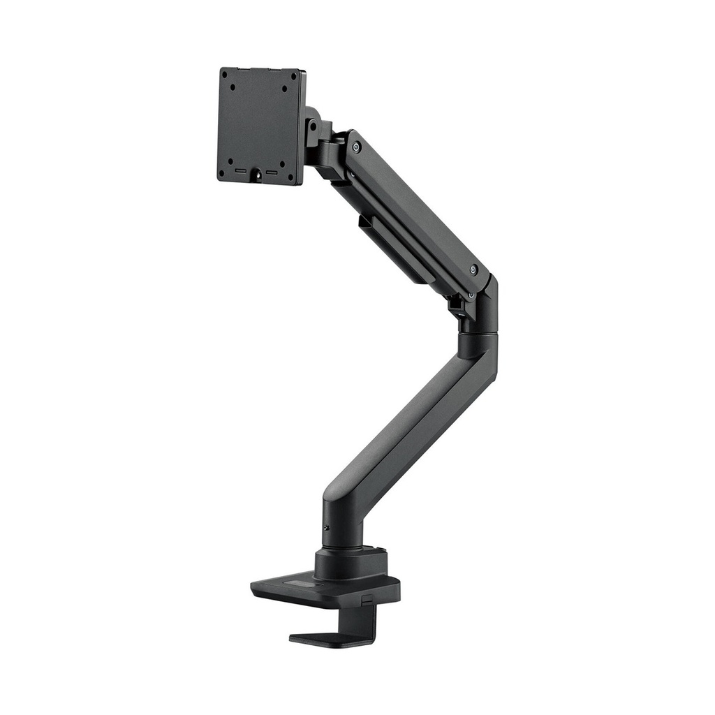 Silver Stone Single Monitor Arm With Heavy Duty Gas Spring Design And Versatile Adjustability (17'' to 49'') - Black