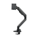 Silver Stone Single Monitor Arm With Heavy Duty Gas Spring Design And Versatile Adjustability (17'' to 49'') - Black