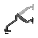 Silver Stone Single Monitor Arm With Heavy Duty Gas Spring Design And Versatile Adjustability (17'' to 49'') - Black