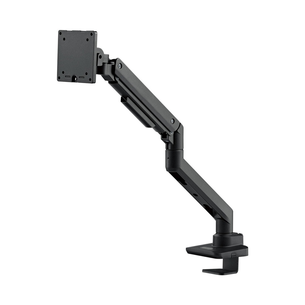Silver Stone Single Monitor Arm With Heavy Duty Gas Spring Design And Versatile Adjustability (17'' to 49'') - Black