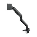 Silver Stone Single Monitor Arm With Heavy Duty Gas Spring Design And Versatile Adjustability (17'' to 49'') - Black
