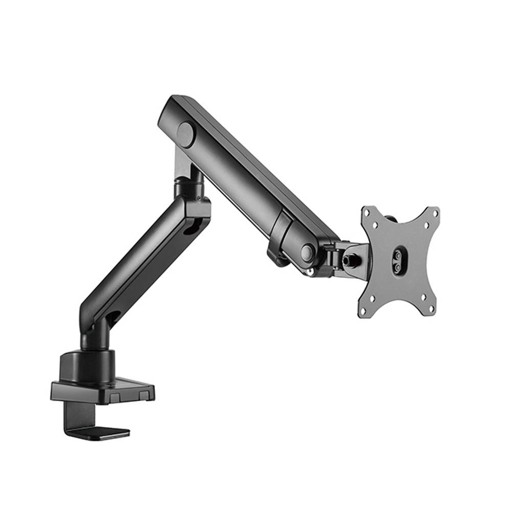Silver Stone Single Monitor Arm With Mechanical Spring Design And Versatile Adjustability (17'' to 32'')