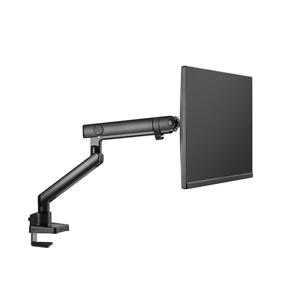 Silver Stone Single Monitor Arm With Mechanical Spring Design And Versatile Adjustability (17'' to 32'')