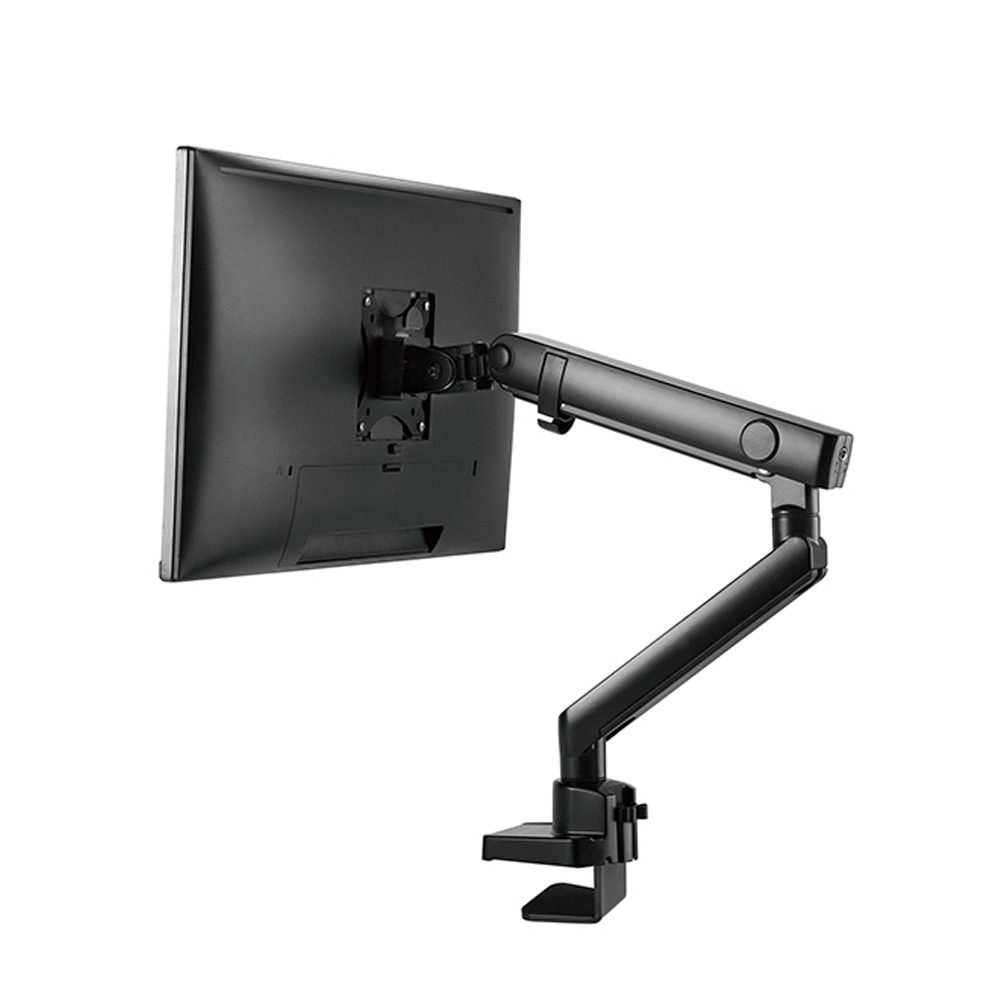 Silver Stone Single Monitor Arm With Mechanical Spring Design And Versatile Adjustability (17'' to 32'')