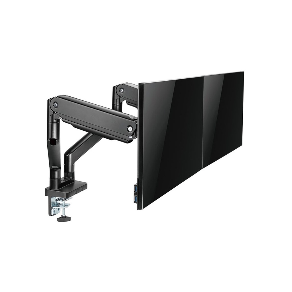 Twisted Minds Dual Monitor Arm - Black (Fit Screen Size 17" - 35" Flat & Curved Monitors)