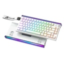 Attack Shark R85 HE Wired Magnetic Swtich mechanical Keyboard 8000hz Polling Rate, 0.005mm RT Purple Mandrel Switch - White Contour