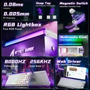 Attack Shark R85 HE Wired Magnetic Swtich mechanical Keyboard 8000hz Polling Rate, 0.005mm RT Purple Mandrel Switch - White Contour