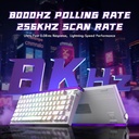 Attack Shark R85 HE Wired Magnetic Swtich mechanical Keyboard 8000hz Polling Rate, 0.005mm RT Purple Mandrel Switch - White Contour