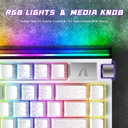 Attack Shark R85 HE Wired Magnetic Swtich mechanical Keyboard 8000hz Polling Rate, 0.005mm RT Purple Mandrel Switch - White Contour