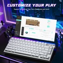 Attack Shark R85 HE Wired Magnetic Swtich mechanical Keyboard 8000hz Polling Rate, 0.005mm RT Purple Mandrel Switch - White Contour