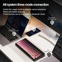 Attack Shark M86 Wired+2.4G & BT Tri-Mode Switch Keyboard, Ultra-Low Latency, PBT KeyCaps, RGB Backlit - Star Black + BlueBerry Switch