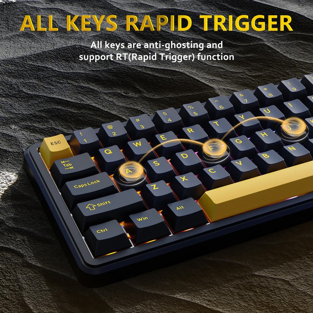 Attach Shark X65 HE Magnetic Switch Keyboard 8K RGB Light Effect 67 Keys Layout - Starry Black