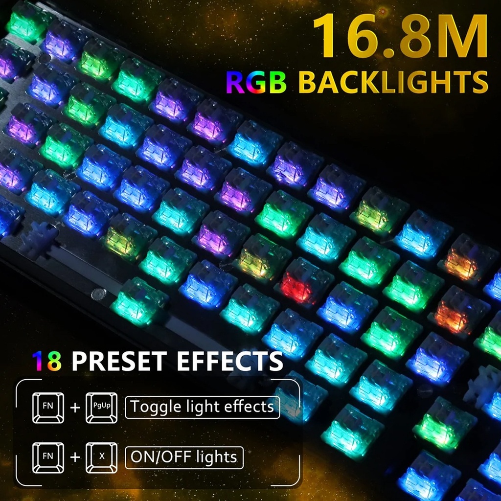 Attach Shark X65 HE Magnetic Switch Keyboard 8K RGB Light Effect 67 Keys Layout - Starry Black