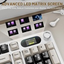 ATTACK SHARK X98PRO Tri-Mode 2.4G Wireless/Bluetooth 99% Wireless Mechanical Gaming Keyboard with 1.5" LED Matrix Screen - Cheese White