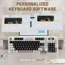 ATTACK SHARK X98PRO Tri-Mode 2.4G Wireless/Bluetooth 99% Wireless Mechanical Gaming Keyboard with 1.5" LED Matrix Screen - Cheese White