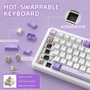 ATTACK SHARK X85Pro 75% Tri-Mode Gasket Mechanical Keyboard Blueberry Switch Linear - Lavender