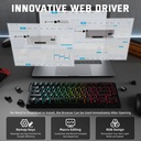 Attack Shark X68 HE Wired+2.4G & BT Tri-Mode Switch Mechanical Keyboard 8000Hz Polling Rate 0.01mm RT - Black Contour