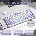 Attack Shark X820 Ultra RGB Tri-Mode Mechanical Keyboard - StarLight White + Shark Fish Switch
