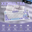 Attack Shark X820 Ultra RGB Tri-Mode Mechanical Keyboard - StarLight White + Shark Fish Switch