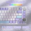 Attack Shark X820 Ultra RGB Tri-Mode Mechanical Keyboard - StarLight White + Shark Fish Switch