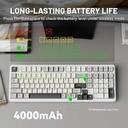 Attack Shark X98 Wired+2.4G & BT Tri-Mode Switch RGB Keyboard - Star White + StrawBerry Switch
