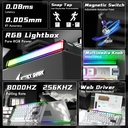 Attack Shark R85 HE Wired Magnetic Swtich mechanical Keyboard 8000hz Polling Rate, 0.005mm RT Purple Mandrel Switch - Star Light White